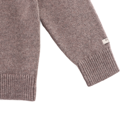 Denn Merino Wool Sweater Leo Dark Taupe Melange | Kindertrui