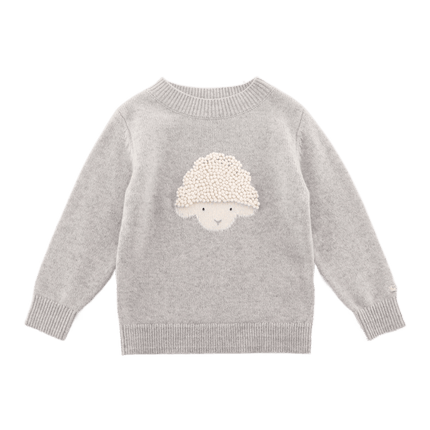 Denn Merino Wool Sweater | Kindertrui | Lammy | Soft Grey Melange