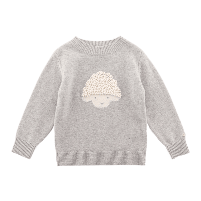 Denn Merino Wool Sweater | Lammy | Soft Grey Melange