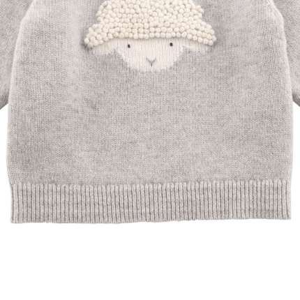 Denn Merino Wool Sweater | Kindertrui | Lammy | Soft Grey Melange