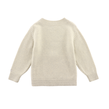 Denn Merino Wool Sweater Dog Arctic Ivory Melange | Kindertrui
