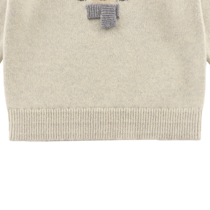 Denn Merino Wool Sweater Dog Arctic Ivory Melange | Kindertrui