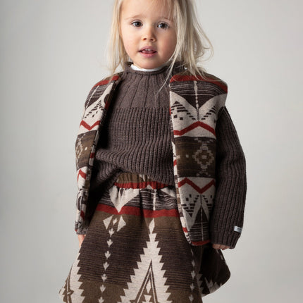 Ginys Gilet | Bodywarmer | Dusty Brown Melange
