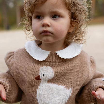 Denna Merino Wool Sweater | Duck | Hazelnut