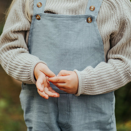 Jaylen Linen Overalls | Kinderjumpsuit | Sky Blue