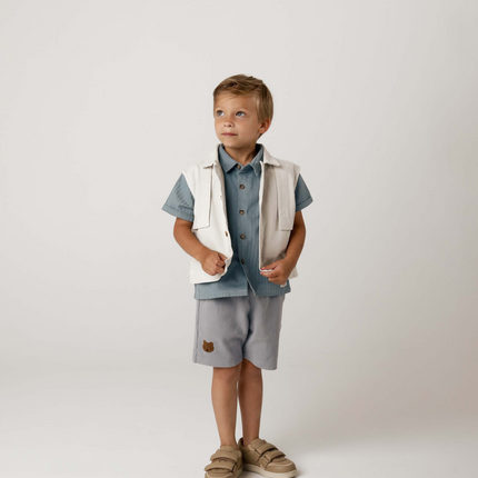 Ithri Shorts | Bear | Foggy Blue