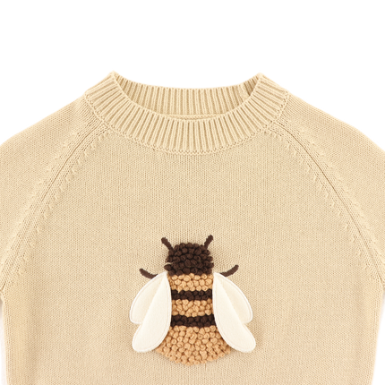 Valenthe Sweater | Kindertrui | Bee | Biscuit