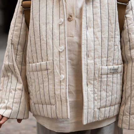 Orselle Jacket | Kinderjas | Soft Sand - Blue Striped