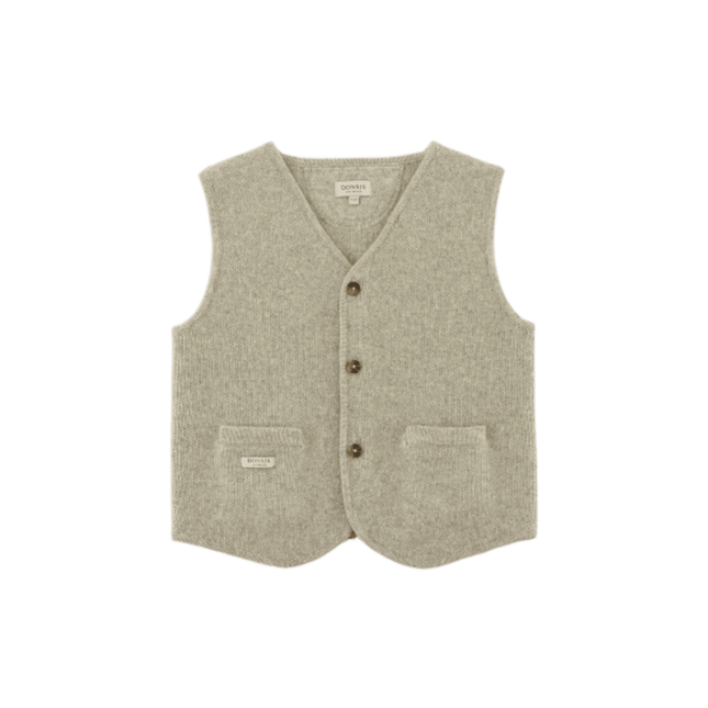 Maurtis Merino Wool Gilet | Light Grey Melange