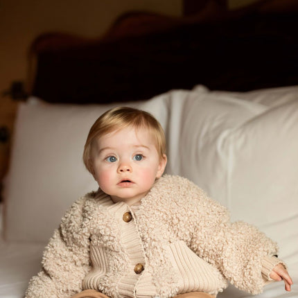 Olaan Cardigan | Soft Taupe Teddy