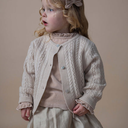Danik Merino Wool Cardigan | Kindervest | Soft Sand