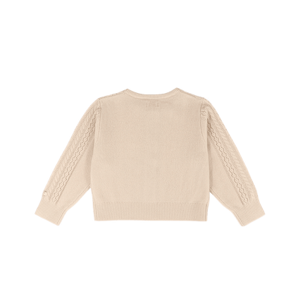 Danik Merino Wool Cardigan | Kindervest | Soft Sand