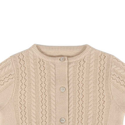 Danik Merino Wool Cardigan | Kindervest | Soft Sand