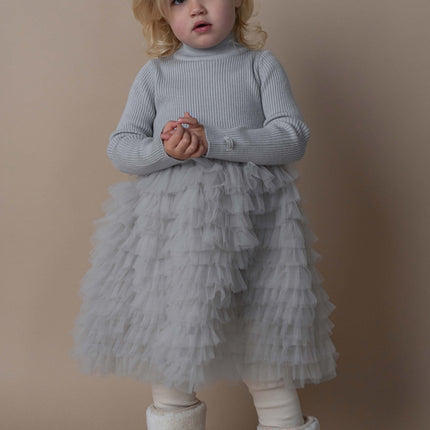 Cecilly Dress | Meisjesjurk | Light Grey