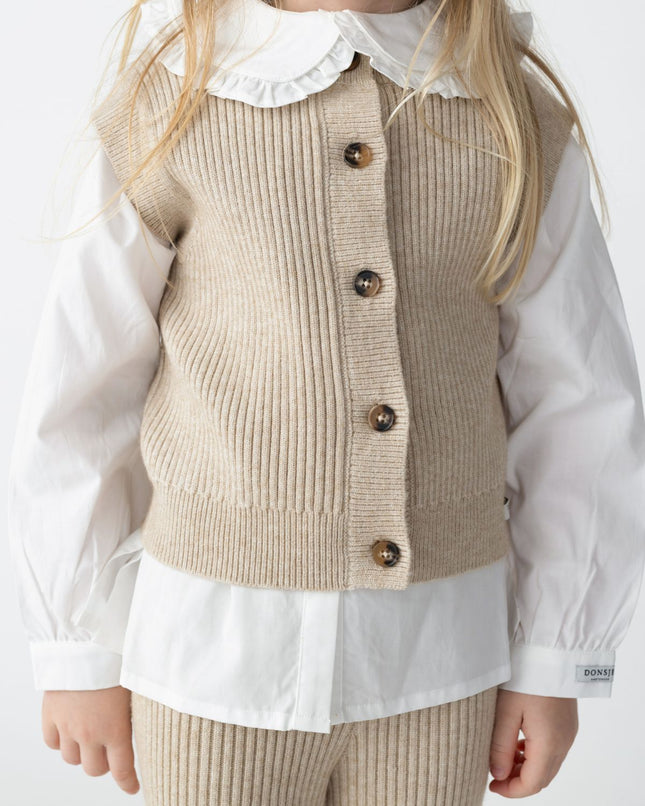Tjitske Vest | White Sand Melange