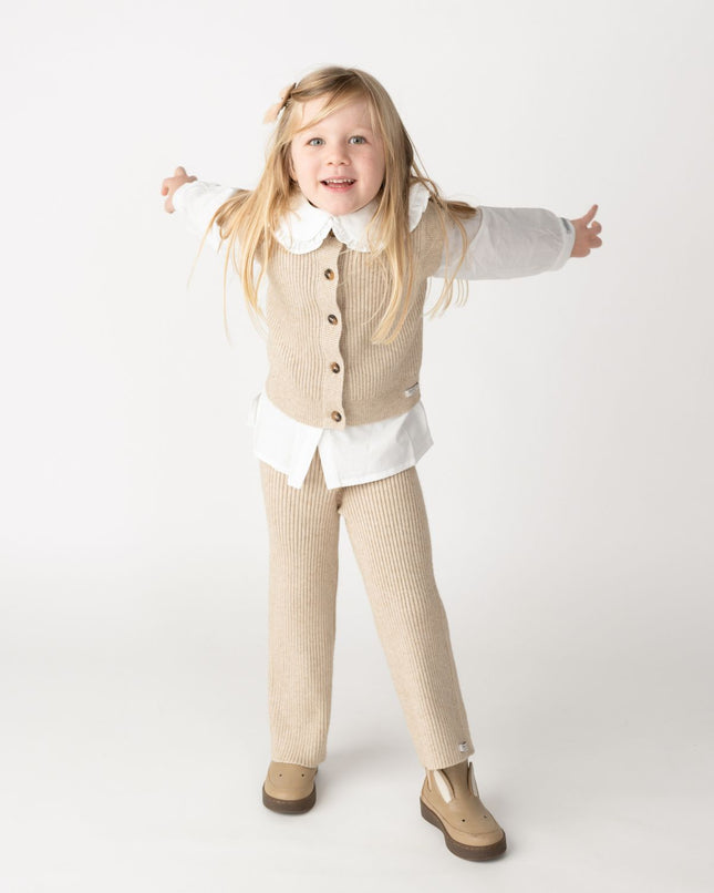Yven Trousers | White Sand Melange