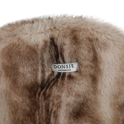 Widya Leg Warmers Soft Taupe Striped Teddy | Beenwarmers
