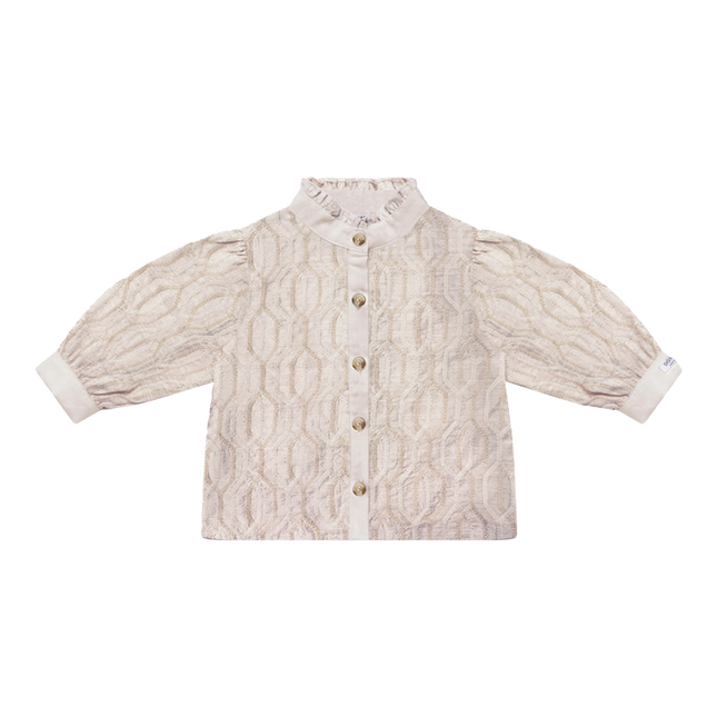 Fini Blouse | Soft Taupe - Rose Chain