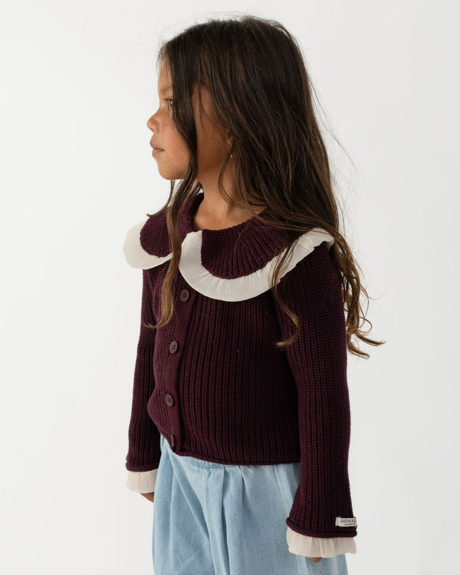 Zoila Cardigan | Aubergine
