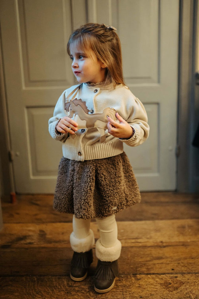 Amynda Cardigan | Kindervest | White Sand