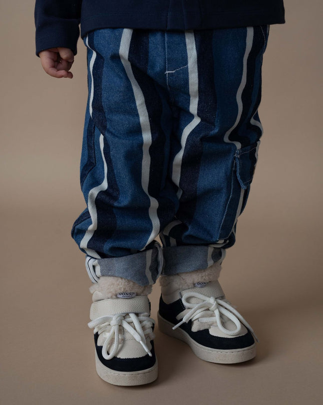 Theoule Trousers | Vintage Blue - White Striped