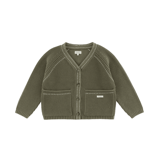 Khalan Cardigan | Stone Green