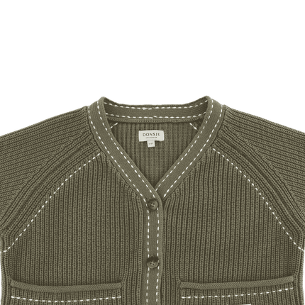 Khalan Cardigan | Stone Green