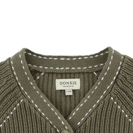 Khalan Cardigan | Stone Green