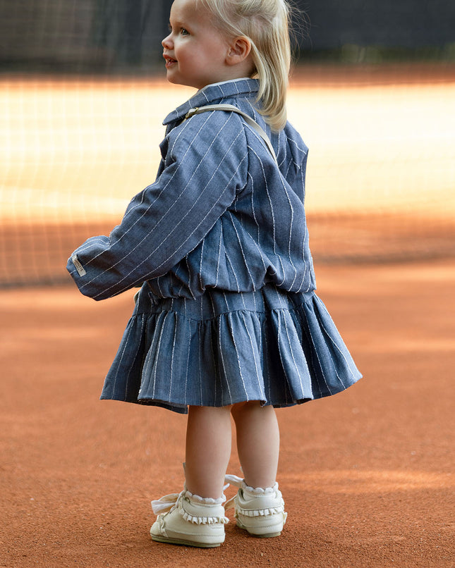 Lazie Skirt | Foggy Blue Striped