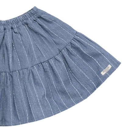 Lazie Skirt | Meisjesrok | Foggy Blue Striped