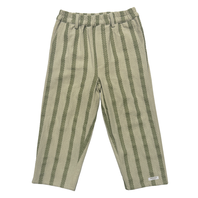 Mazen Trousers | Light Green - Green Striped