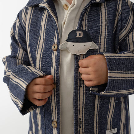 Henrik Jacket | Blue - Soft Sand Striped