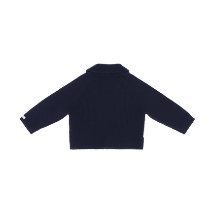 Kwinten Merino Wool Cardigan | Polar Bears | Navy Blue