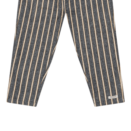 Bjorno Trousers | Dark Spruce - Sand Striped