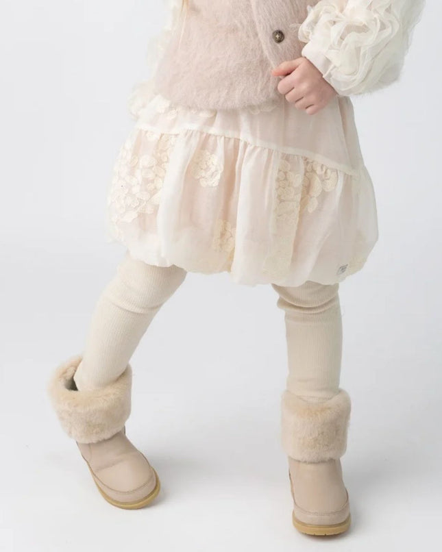 Kubwa Skirt | Meisjesrok | Soft Powder - White Blossom