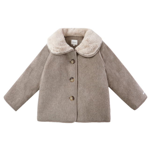 Levian Jacket | Kinderjas | Dark Taupe Melange