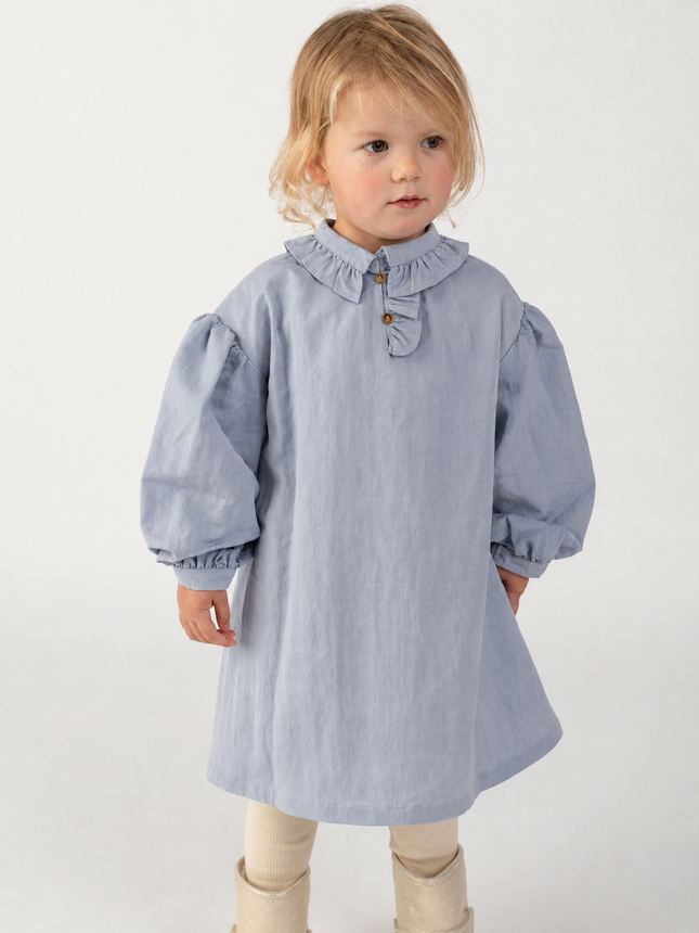 Mineth Dress | Meisjesjurk | Foggy Blue