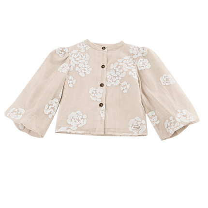 Opali Blouse | Kinderblouse | Soft Powder - White Blossom