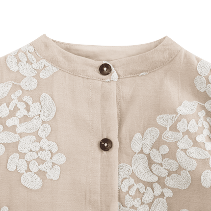 Opali Blouse | Kinderblouse | Soft Powder - White Blossom