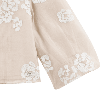 Opali Blouse | Kinderblouse | Soft Powder - White Blossom