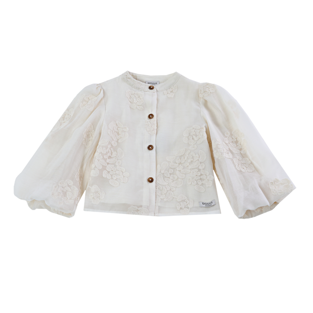 Opali Blouse | Kinderblouse | Warm White Blossom