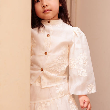 Opali Blouse | Warm White Blossom