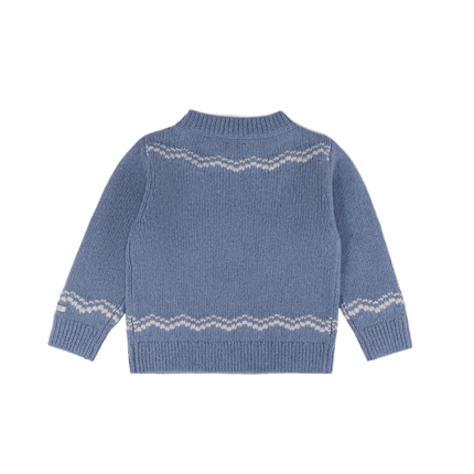 Selwyn Merino Wool Sweater | Kindertrui | Lammy | Vintage Blue Melange