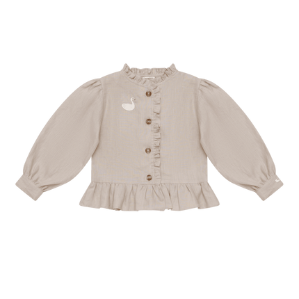 Siles Blouse | Kinderblouse | Swan | Soft Taupe
