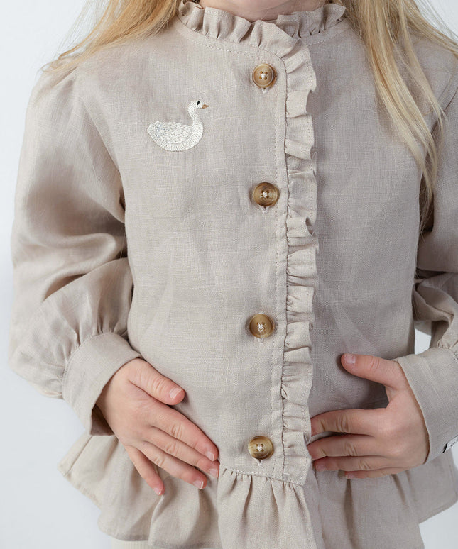 Siles Blouse | Swan | Soft Taupe
