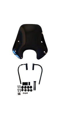 Piaggio Zip Origineel Glans Zwart Laag Windscherm 30 cm hoog Inclusief bevestigingsset
