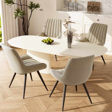 Eetkamerstoelen, Set van 2/4/6, Keukenstoelen, Gestoffeerde Stoelen met Metalen Poten, Woonkamerstoel met Rugleuning en Zitkussen, voor Eetkamer, Receptie Stoel, Kantoor