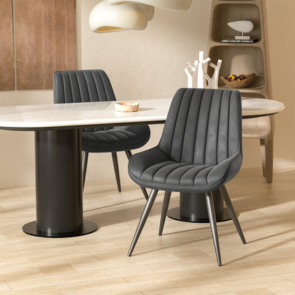 Eetkamerstoelen, Set van 2/4/6, Keukenstoelen, Gestoffeerde Stoelen met Metalen Poten, Woonkamerstoel met Rugleuning en Zitkussen, voor Eetkamer, Receptie Stoel, Kantoor