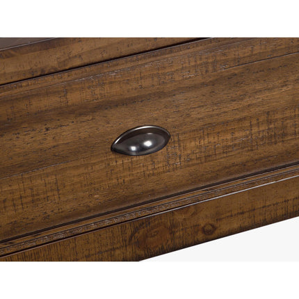 Magnussen Home Bay Creek Toasted Nutmeg Panel Queen Size Bed With Storage