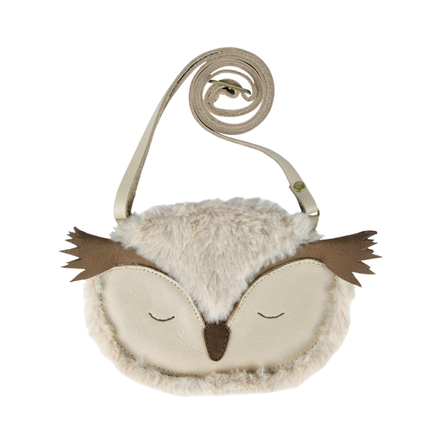 Britta Exclusive Purse | Kindertasje | Owl | Ivory Classic Leather